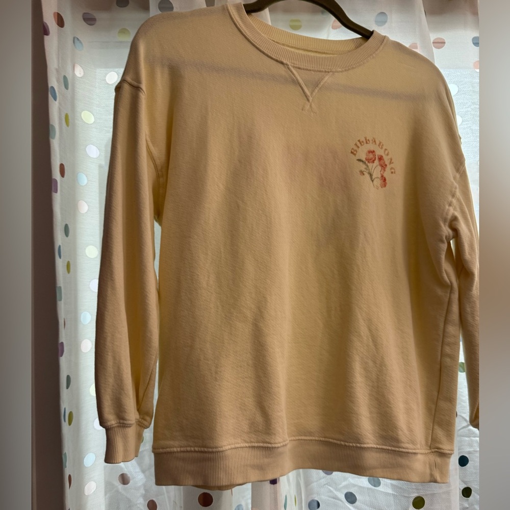 Billabong long sleeve/ light crewneck with floral design